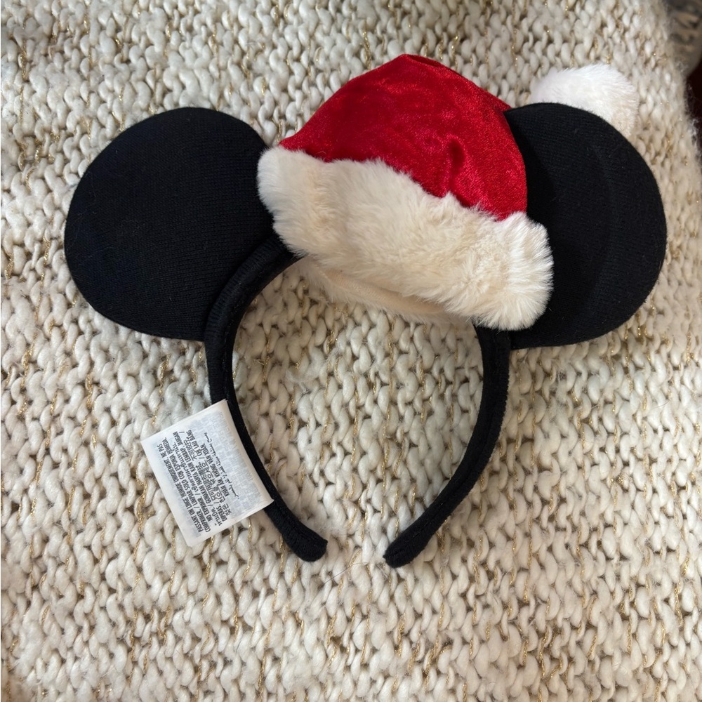 Walt Disney Mickey Mouse Ears with Santa Hat - Picture 7 of 12